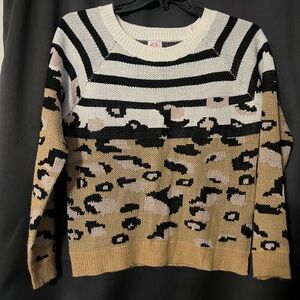 Wishlist Black and Tan Leopard Print Sweater. Women’s sweaters